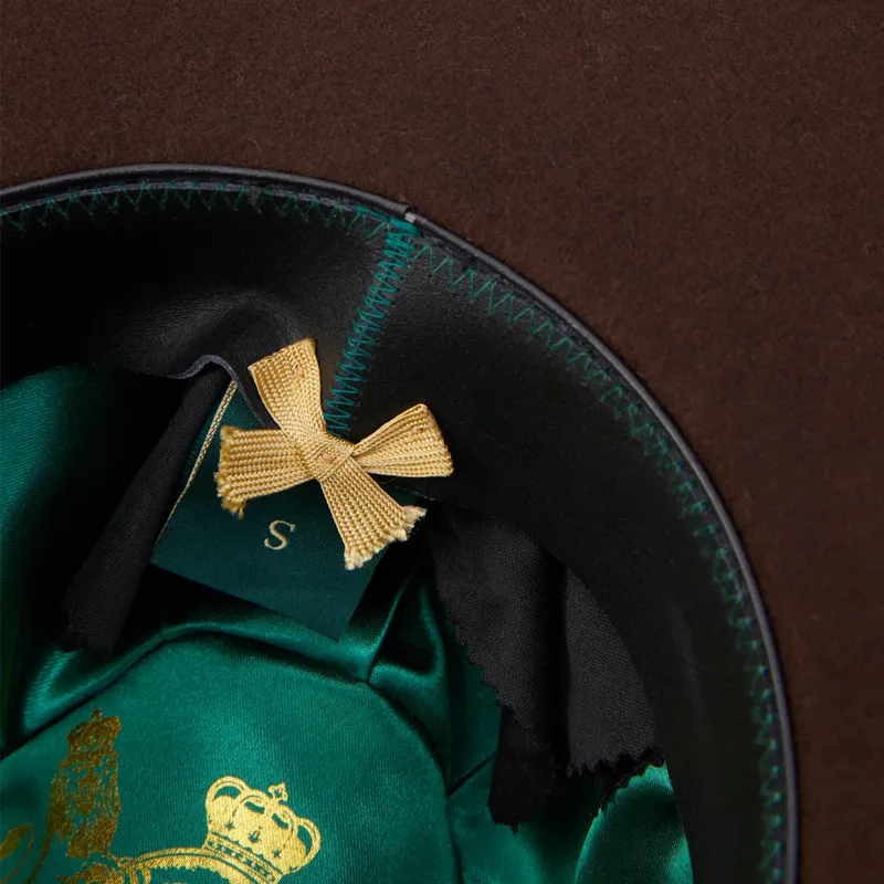 Holland Cooper Trilby Hat Iridescent Feather Band - Chocolate-4